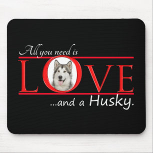 Tapis De Souris Aimez Mon Husky Mousepad