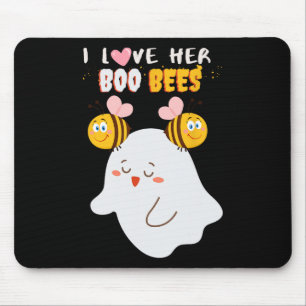 Tapis De Souris Aimez Son Boo Bees Drôle Halloween Couple Husband 