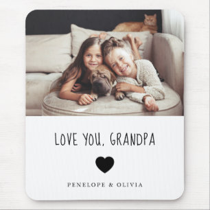 Tapis De Souris Aimez-vous grand-père  Votre photo et votre texte