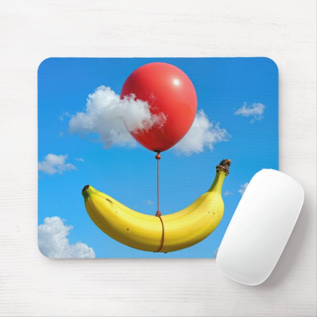 Tapis De Souris Airborne Banana and Red Balloon  (Avec souris)
