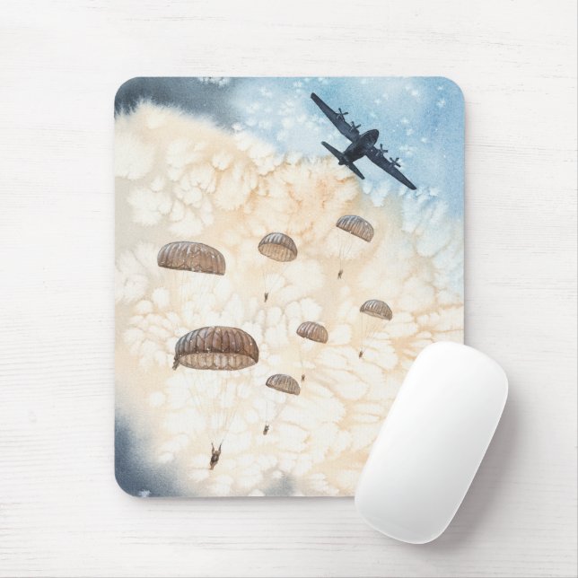 Tapis De Souris Airborne Paratroopers Jump (Avec souris)