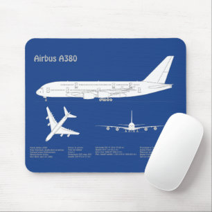 Tapis De Souris Airbus a380 - Plans de dessin du plan directeur de