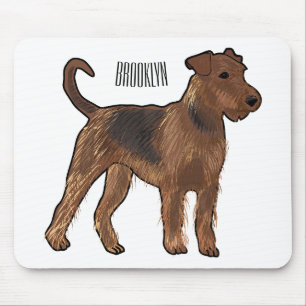 Tapis De Souris Airedale terrier dog cartoon
