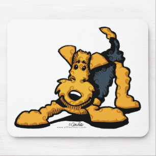 Tapis De Souris Airedale Terrier en jeu