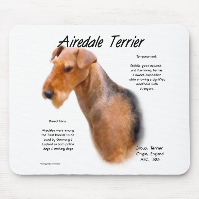 Tapis De Souris Airedale Terrier Histoire (Devant)