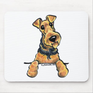 Tapis De Souris Airedale Terrier Line Art