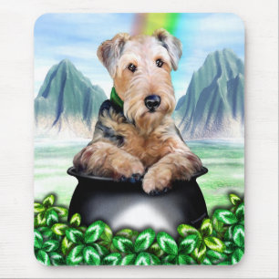 Tapis De Souris Airedale Terrier Pot d'or