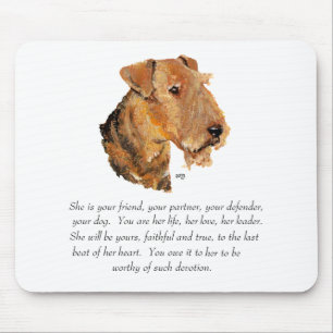 Tapis De Souris Airedale, Welsh, Lakeland Terrier Keepsake