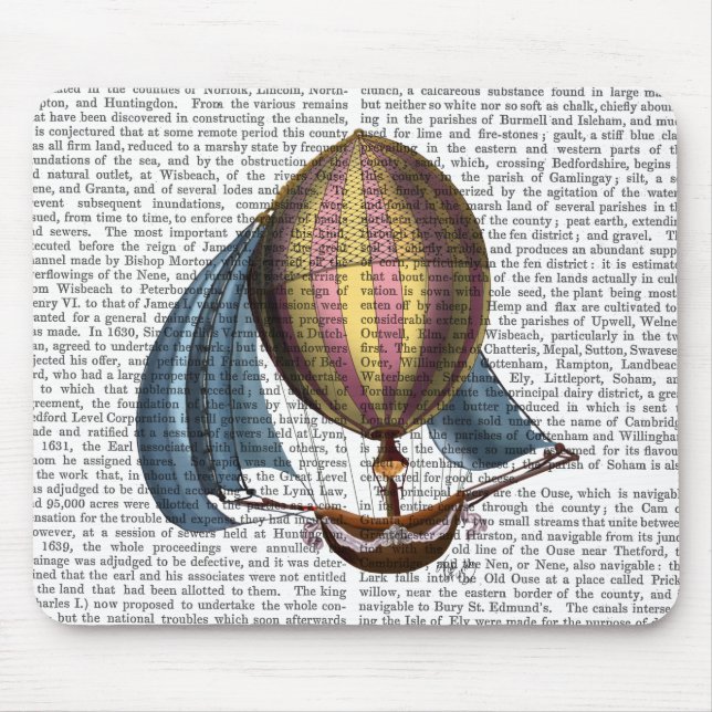 Tapis De Souris AirShip avec voiles bleues (Devant)