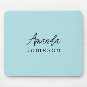 Tapis De Souris Ajouter le nom complet Simple Mini Monogramme clai
