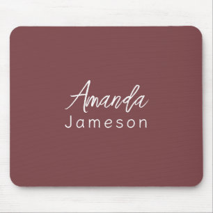 Tapis De Souris Ajouter le nom complet Simple Minimal Monogramme R