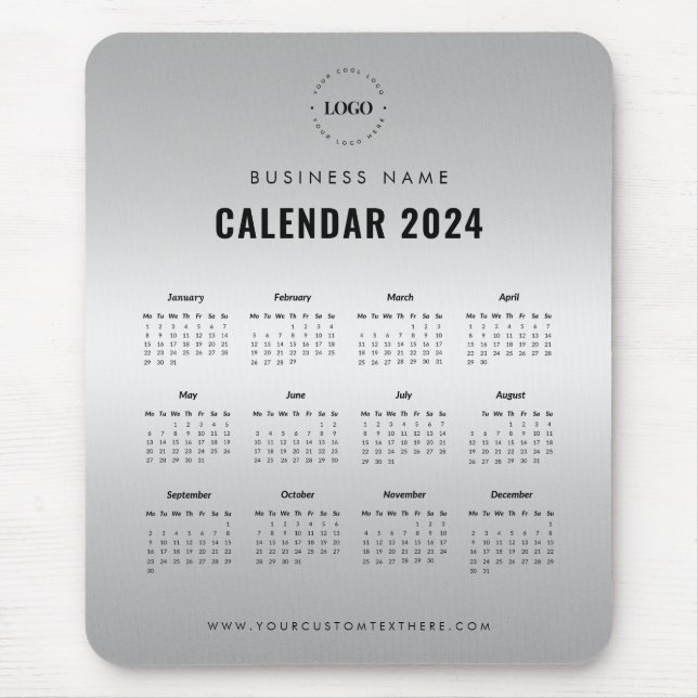 Tapis De Souris Ajouter un calendrier personnalisé du logo de l'en (Devant)
