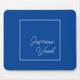 Tapis De Souris Ajouter Votre Nom Modern Minimaliste Blue