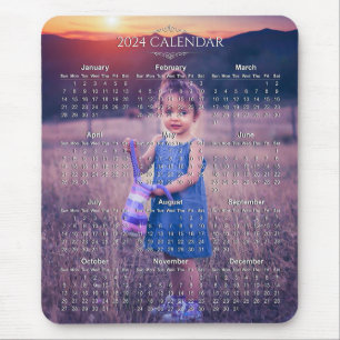 Tapis De Souris Ajouter Votre Propre Calendrier Photo 2024 Mouse