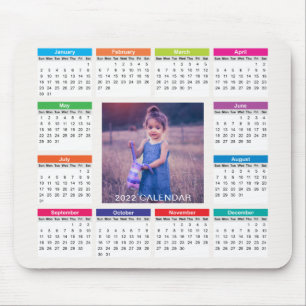 Tapis De Souris Ajouter Votre Propre Calendrier Photo Personnalisé
