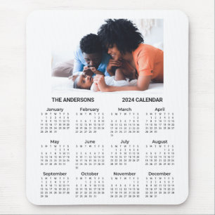 Tapis De Souris Ajouter votre propre photo de famille 2024 Calendr