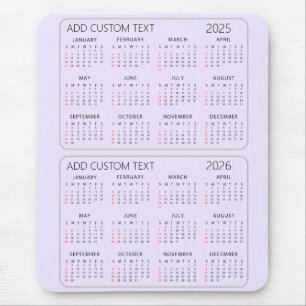 Tapis De Souris ajouter votre propre texte personnalisé Calendrier