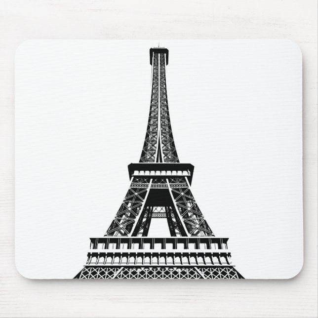 Tapis De Souris Ajouter votre texte Pop Art Eiffel Tour Paris Fran (Devant)