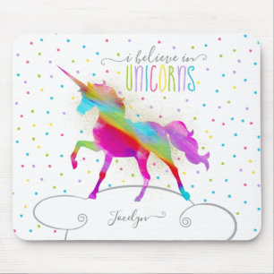 Tapis De Souris Ajoutez les parties scintillantes d'or de licorne