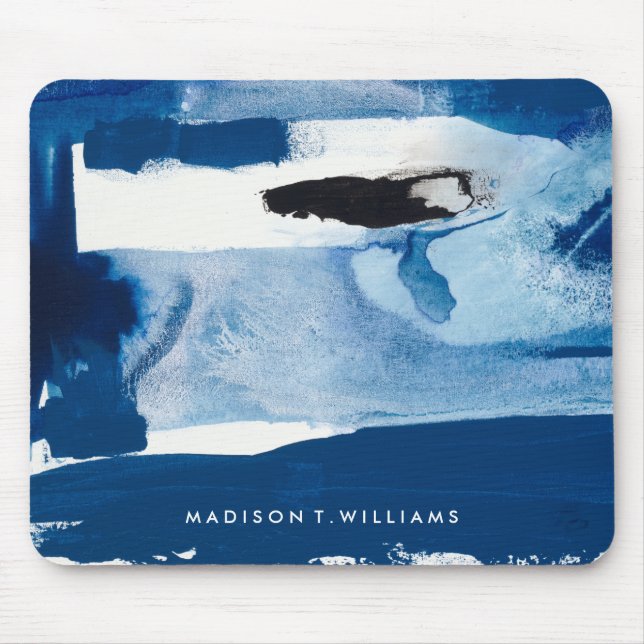 Tapis De Souris Ajoutez votre nom | Blue Amore II (Devant)