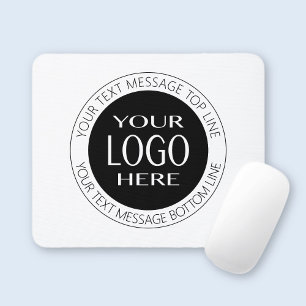 Tapis De Souris Ajoutez votre propre logo et texte circulaire
