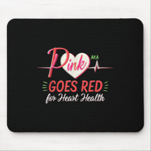 Tapis De Souris Aka Pink devient rouge Coeur Santé Costume de sens