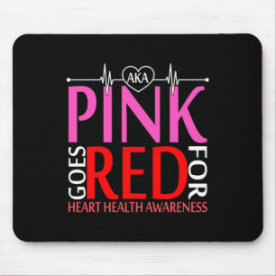 Tapis De Souris Aka Rose devient rouge pour la sensibilisation à l