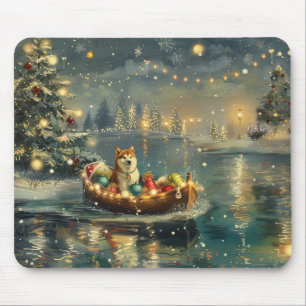 Tapis De Souris Akita Christmas Festive Voyage