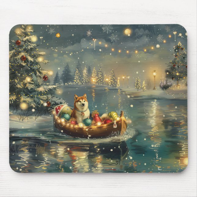 Tapis De Souris Akita Christmas Festive Voyage (Devant)