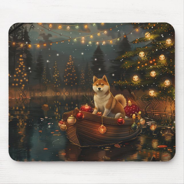 Tapis De Souris Akita Christmas Festive Voyage (Devant)