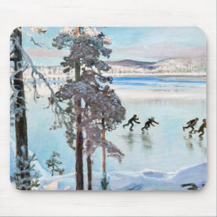 Tapis De Souris Akseli Gallen-Kallela - Skaters près de Kalela Sho