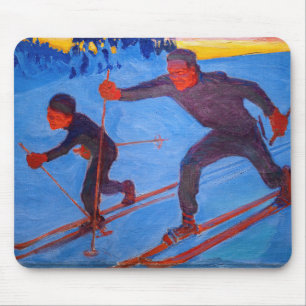 Tapis De Souris Akseli Gallen-Kallela - Skiers