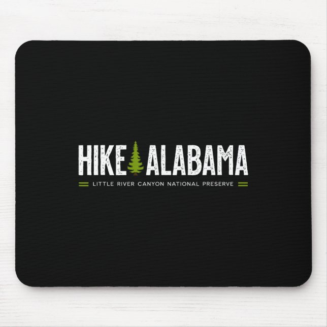 Tapis De Souris Alabama Hike Little River Canyon Tree Retro Graphi (Devant)