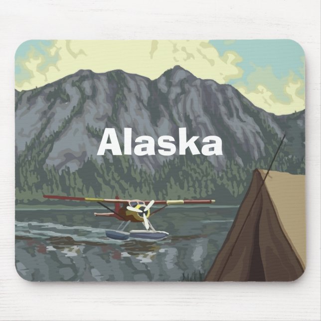 Tapis De Souris Alaska Bush Plane Souvenirs (Devant)