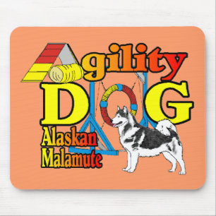 Tapis De Souris Alaskan Malamute Agilité Cadeaux