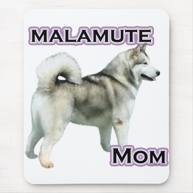 Tapis De Souris Alaskan Malamute Maman 4 (Devant)
