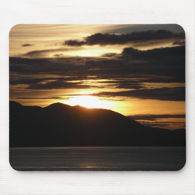 Tapis De Souris Alaskan Sunset III Belle photographie de l'Alaska (Devant)