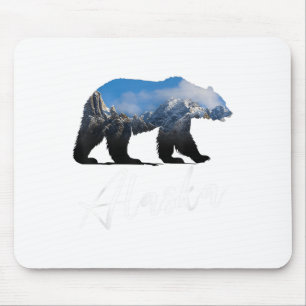 Tapis De Souris Alaskien Ours Grizzly Alaska State Souven