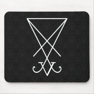 Tapis De Souris Alchimie lucifère blanche Sigil Art gothique