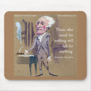 Tapis De Souris Alexander Hamilton et Citation Mousepad