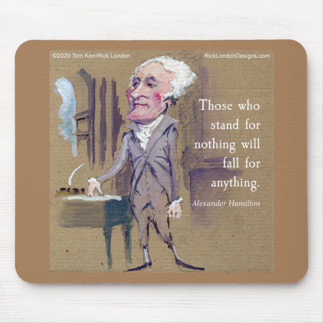 Tapis De Souris Alexander Hamilton et Citation Mousepad (Devant)