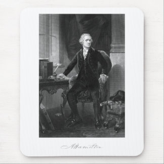Tapis De Souris Alexander Hamilton s'asseyant à son bureau