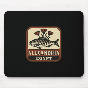 Tapis De Souris Alexandrie Egypte Souvenir Poisson Égyptien Et Voy
