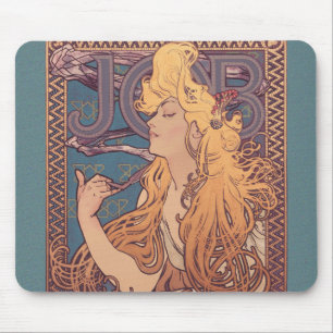 Tapis De Souris Alfonse Mucha Job Art Nouveau femme