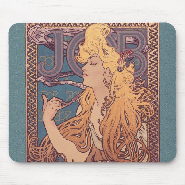 Tapis De Souris Alfonse Mucha Job Art Nouveau femme (Devant)
