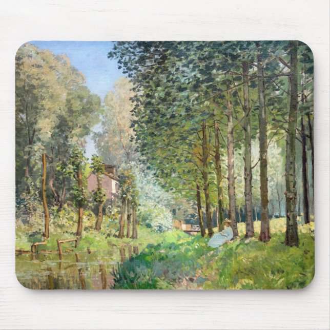 Tapis De Souris Alfred Sisley - Repos au bord du ruisseau (Devant)