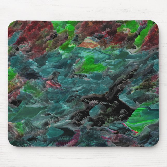 Tapis De Souris Algas ou corais do mar com efeito onda (Devant)