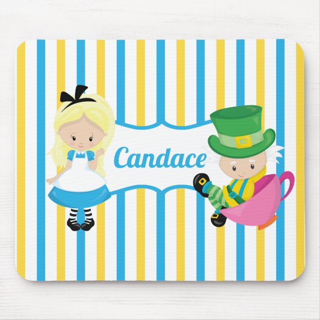 Tapis De Souris Alice au pays des merveilles Cute Enfants sur mesu (Devant)