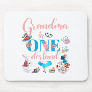 Tapis De Souris Alice Dans L'Onederland Famille Grand-Mère De L'An