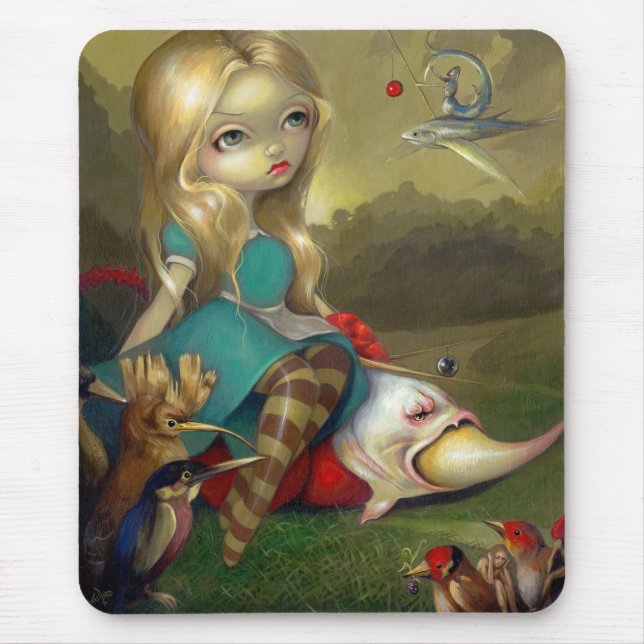 Tapis De Souris "Alice et les oiseaux" Mousepad de Bosch (Devant)